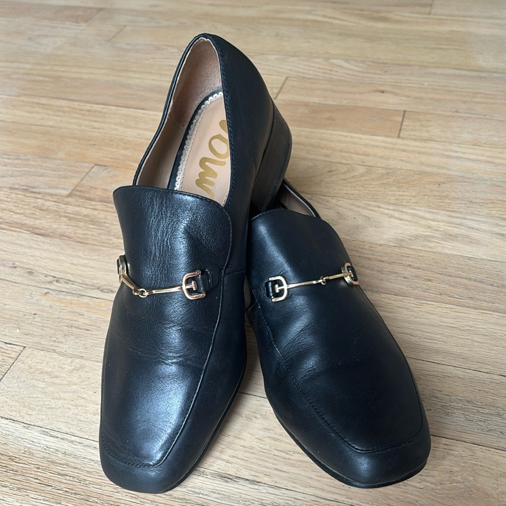 Sam Edelman, black leather loafers size 9